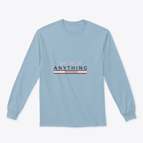 You Can Do Anything Motivational Quote With Blush Pink Lettering