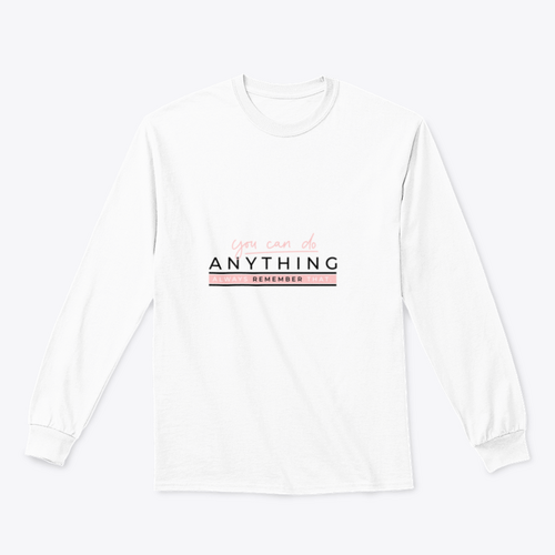 You Can Do Anything Motivational Quote With Blush Pink Lettering