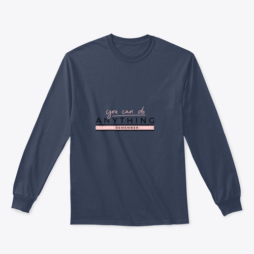 You Can Do Anything Motivational Quote With Blush Pink Lettering