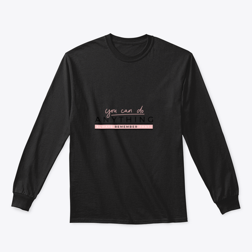 You Can Do Anything Motivational Quote With Blush Pink Lettering