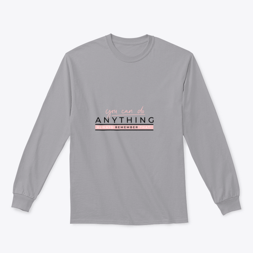 You Can Do Anything Motivational Quote With Blush Pink Lettering