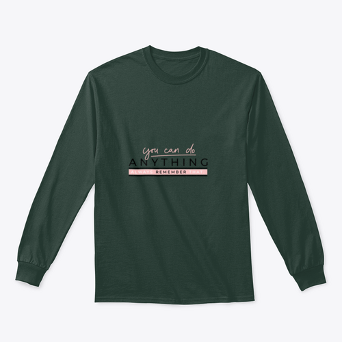 You Can Do Anything Motivational Quote With Blush Pink Lettering