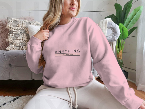 You Can Do Anything Motivational Quote With Blush Pink Lettering