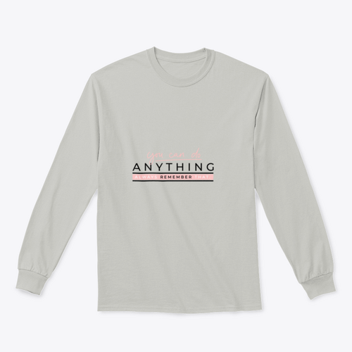 You Can Do Anything Motivational Quote With Blush Pink Lettering